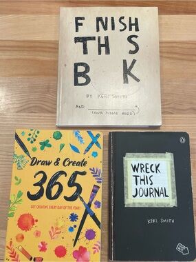 Three Creativity Books, with activity pages
